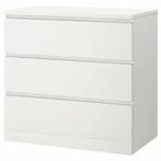 Malm ladekast van Ikea wit 3- laden,nog in nette staat., Huis en Inrichting, Ophalen, Gebruikt, 50 tot 100 cm, 3 of 4 laden