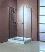 Tims Vierkante cabine met wand + kleine scharnierdeur 90x192