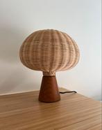 2 H&M Home Tafellampen Riet/Hout, Ophalen of Verzenden, Gebruikt, Hout, Minder dan 100 cm