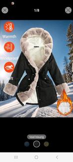 parka met bont mt L nieuw van shein, Ophalen of Verzenden, Nieuw, Zwart