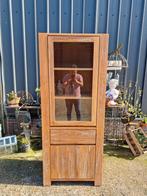 Prachtige houten vitrinekast, servieskast met een lichtbruin, Huis en Inrichting, Kasten | Vitrinekasten, Ophalen of Verzenden