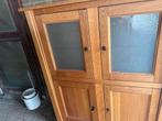 Vitrinekast met melkglas en verlichting, Ophalen, Gebruikt, 100 tot 150 cm, Glas