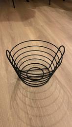Zwarte fruitmand, Overige materialen, Mand, Rond, Ophalen of Verzenden