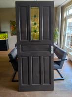 Voordeur hardhout met glas in lood 213x874MM, Ophalen, Zo goed als nieuw