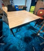 Dubbele werkplek of als Vergader tafel 160x160 zwart frame, Ophalen of Verzenden, Zo goed als nieuw