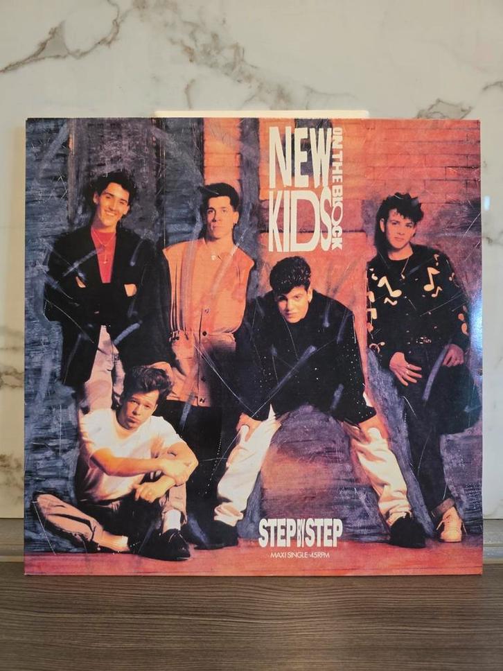 New Kids On The Block – Step By Step (655905-6, 1990 NL), Cd's en Dvd's, Vinyl | Pop, Zo goed als nieuw, 1980 tot 2000, 12 inch