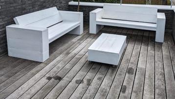 Gratis tuinbanken en tafel steigerhout - onderdelen / hout beschikbaar voor biedingen