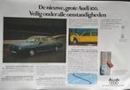 Poster - De nieuwe grote Audi 100, 70er jaren, Verzamelen, Deurposter of groter, Rechthoekig Liggend, Ophalen of Verzenden, Zo goed als nieuw