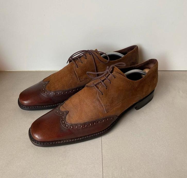 FLORIS VAN BOMMEL MT: 10/44 2/3 G 1/2 NIEUWSTAAT., Kleding | Heren, Schoenen, Zo goed als nieuw, Veterschoenen, Bruin, Verzenden
