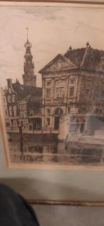 Ets leiden gesigneerd, Antiek en Kunst, Kunst | Etsen en Gravures, Ophalen of Verzenden