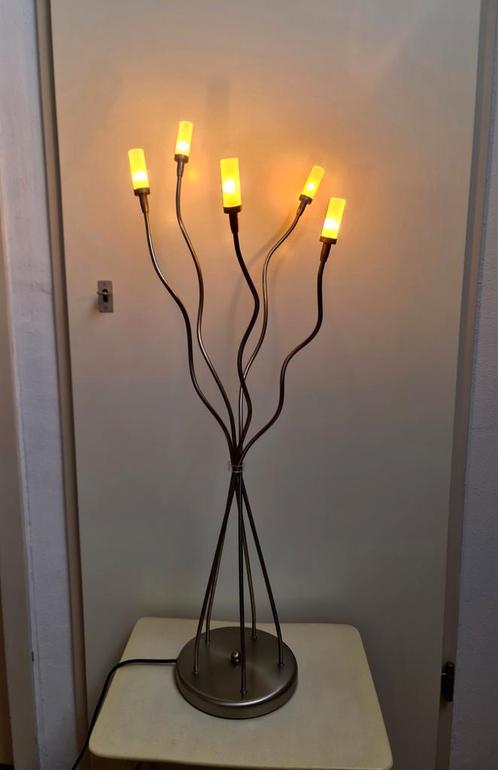 Vloerlamp tafellamp bloemenlamp Lumitech dimmer mooi uniek, Huis en Inrichting, Lampen | Vloerlampen, Zo goed als nieuw, Minder dan 100 cm
