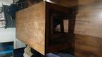 teak, 2x1, Huis en Inrichting, Tafels | Eettafels, Ophalen, Gebruikt, Teakhout, 50 tot 100 cm
