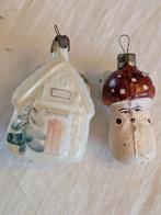 2 x kerstballen Russisch vintage huis en paddenstoel, Ophalen of Verzenden, Zo goed als nieuw