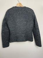 Massimo Dutti donkerblauw groen tweed boucle jasje maat 38, Maat 38/40 (M), Nieuwezijds Voorburgwal 305, 1012RM te Amsterdam, Massimo Dutti