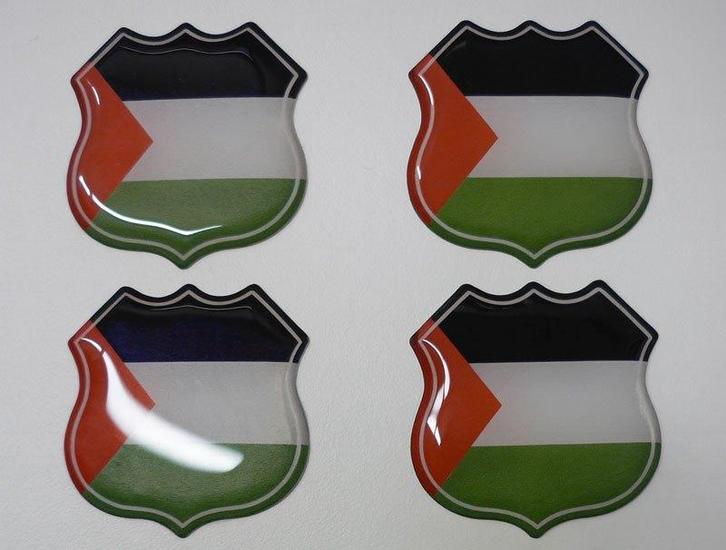 3D Palestijnse gel vlag stickers 3x3cm UV-bestendig, Verzamelen, Stickers, Nieuw, Overige typen, Verzenden