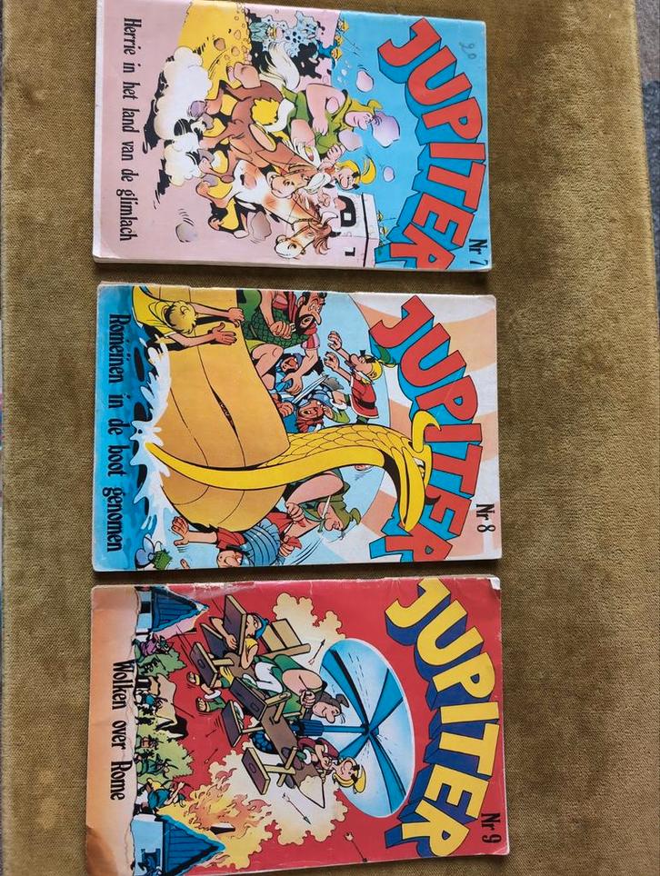 Drie Jupiter stripboeken (nr. 7, 8, 9), Boeken, Stripboeken, Gelezen, Meerdere stripboeken, Ophalen of Verzenden