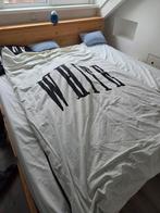 Tweepersoonsbed met Auping spiraalbodems en matras, Huis en Inrichting, Slaapkamer | Bedden, Ophalen, Gebruikt, Bruin, Tweepersoons