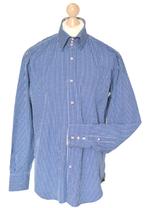 NIEUW CIRCLE OF GENTLEMEN geruit overhemd, shirt, Mt. 42, Nieuw, CIRCLE OF GENTLEMEN, Blauw, Halswijdte 41/42 (L)