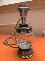 Mooie lampevoet met tin en glas, Huis en Inrichting, Ophalen, Zo goed als nieuw, Glas, Minder dan 50 cm