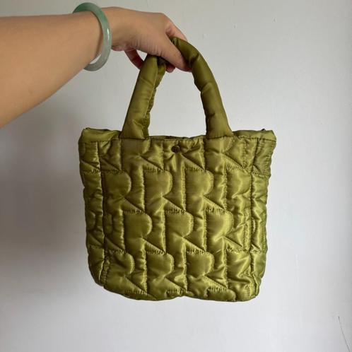 Vintage Satin Mini Handbag / Handtas, Sieraden, Tassen en Uiterlijk, Tassen | Damestassen, Zo goed als nieuw, Handtas, Groen, Ophalen of Verzenden