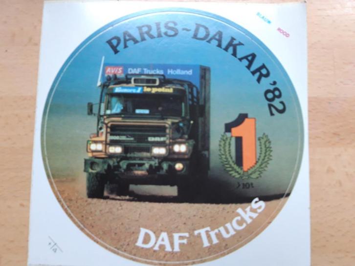 Sticker DAF Paris - Dakar 1982 - Nr 1, Verzamelen, Automerken, Motoren en Formule 1, Zo goed als nieuw, Auto's, Ophalen of Verzenden