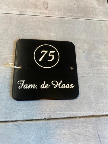 Naambordje RVS gepoedercoat zwart groen antraciet blauw beschikbaar voor biedingen