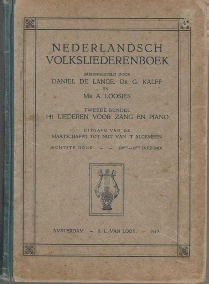 Nederlandsch volksliederenboek Tweede bundel 1919^^, Muziek en Instrumenten, Bladmuziek, Piano, Zang, Ophalen of Verzenden