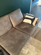 Olijfkleurige Bank - Leder Suède Look, Ophalen, Gebruikt, 100 tot 125 cm, Hoekbank