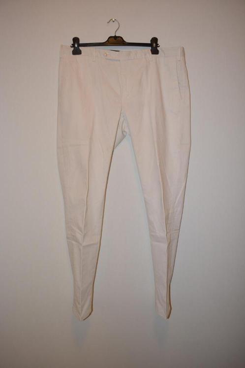 Zanella Vicenza D witte geplooide chinos size 56 XXL, Kleding | Heren, Broeken en Pantalons, Zo goed als nieuw, Maat 56/58 (XL)
