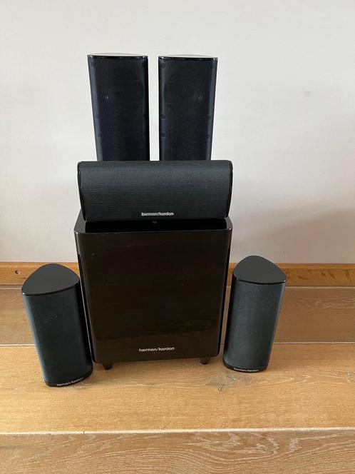 Harman Kardon HKTS 30 + Subwoofer HKTS210SUB | Incl. kabels, Audio, Tv en Foto, Luidsprekers, Zo goed als nieuw, Subwoofer, 60 tot 120 watt