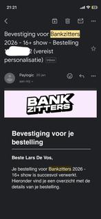 Bankzitters Ziggo Dome 23 januari 16+ 2 tickets, Twee personen