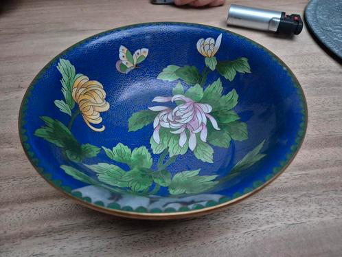 Blauwe cloissoné schaal, Antiek en Kunst, Antiek | Schalen, Ophalen
