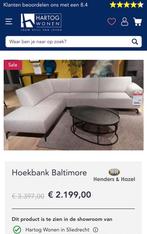 ZGAN Henders en Hazel Baltimore Hoekbank - Groen - 285 x 225, Huis en Inrichting, Banken | Bankstellen, 250 tot 300 cm, Microleer kwaliteit hoekbank groen industrieel modern