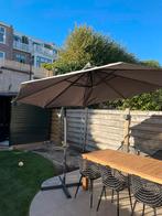 Zweefparasol met 4 parasoltegels, Tuin en Terras, Parasols, Ophalen of Verzenden, Zo goed als nieuw, 2 tot 3 meter, Zweefparasol