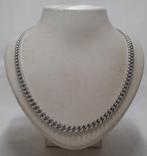 Zilveren gourmet schakel ketting nr.526, Sieraden, Tassen en Uiterlijk, Kettingen, Verzenden, Zo goed als nieuw, Zilver, Zilver