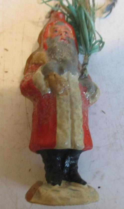 antiek kerst ornament Santa kerstman in klei terracotta, Diversen, Kerst, Verzenden