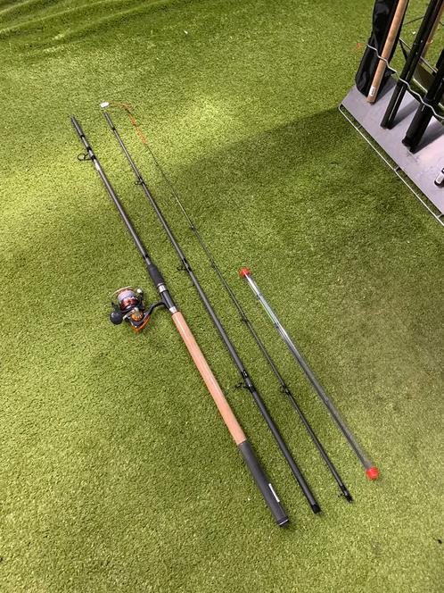 Nieuwe Bifa method feederhengel + molen + lijn, 3.90m 50 gr, Watersport en Boten, Hengelsport | Witvissen, Nieuw, Complete set