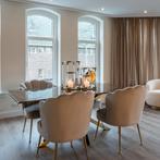 6 Richmond Pippa eetkamerstoelen schelpstoelen kleur: khaki, Ophalen of Verzenden, Zo goed als nieuw, Vijf, Zes of meer stoelen