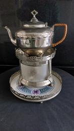 koffie- en theepot  op dienblad, Ophalen of Verzenden, Gebruikt, Rechthoekig, Hout