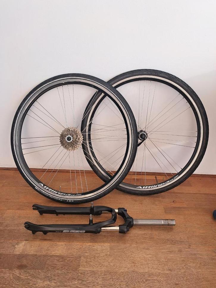 Suntour voorvork 28 / Airline 1 wheels 28, Fietsen en Brommers, Fietsonderdelen, Gebruikt, Algemeen, Voorvork, Ophalen