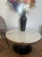 Prachtige salontafel wit marmer met zwart en goud Richmond, Huis en Inrichting, Rond, Zo goed als nieuw, Minder dan 50 cm, 50 tot 100 cm