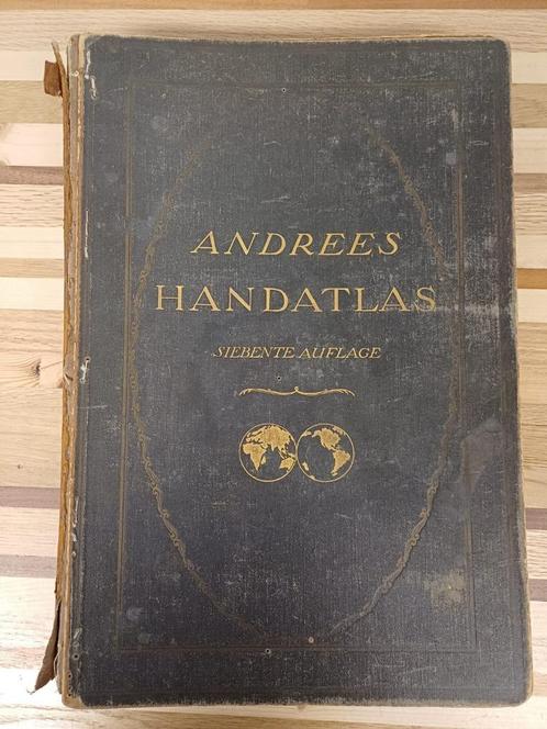 Andrees Handatlas 1921, Boeken, Atlassen en Landkaarten, 1800 tot 2000, Ophalen of Verzenden