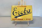 Eroba emaille reclamebord, Ophalen of Verzenden, Gebruikt, Reclamebord