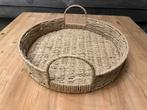 Rieten mand/dienblad met handvaten, Ophalen of Verzenden, Glas of Kopje