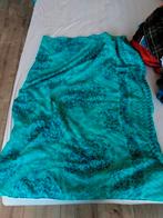 Turquoise tunnelsjaal met motief, Ophalen of Verzenden, Zo goed als nieuw, Sjaal