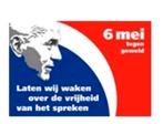 Pim Fortuyn vlag (150 x 0.92) ''6 mei tegen geweld''