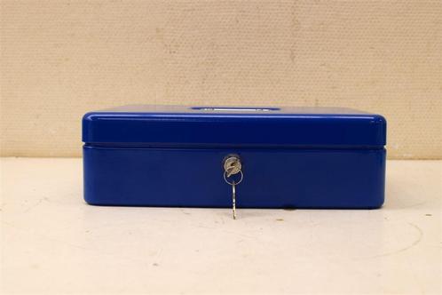 metalen geldkistje 45839, Huis en Inrichting, Woonaccessoires | Kisten, Gebruikt, Minder dan 50 cm, Minder dan 50 cm, Ophalen of Verzenden