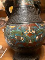 Antieke Cloisonné Vaas, China, 19e Eeuw, Ophalen of Verzenden