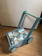 Little Dutch blokkenwagen blauw, Ophalen of Verzenden, Gebruikt, Duw- of Trekspeelgoed