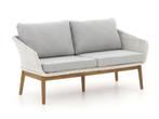 Lounge Tuin Bank Wit met Grijze Kussens, Tuin en Terras, Tuinsets en Loungesets, Ophalen, Gebruikt, 3 zitplaatsen, Loungeset
